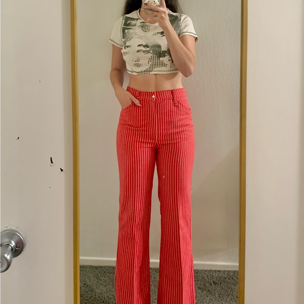 ✨☁️🍒70s White Stag Pinstripe Flairs🍒☁️✨